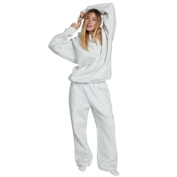 Comfrt Minimalist Straight Leg Sweatpants Snow Leopard Women’s Sz L - Picture 7 of 9